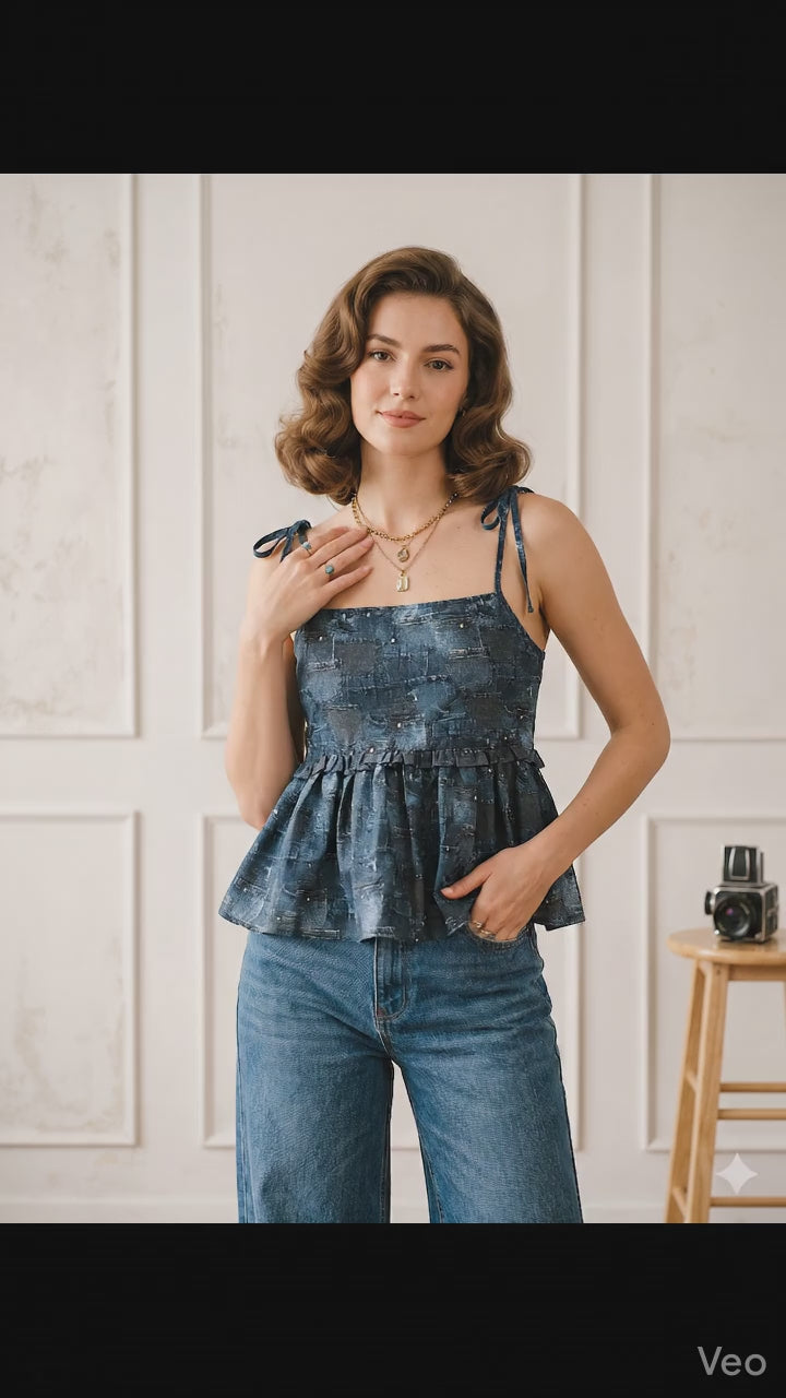 Blue print Babydoll